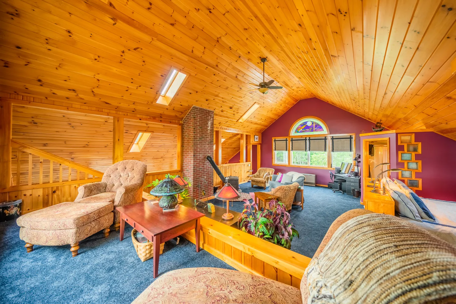 Warm architectural interior photographed by Flyover Creative