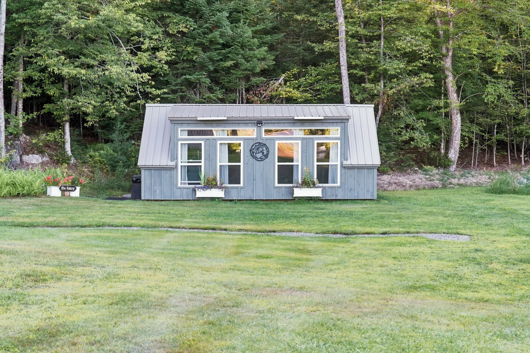 Small studio building at the edge of the Dragonwood lawn